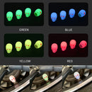 5 Sets Car Tire Luminous Valve Cap Motorcycle Skull Valve Core Cap (Yellow)