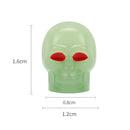 5 Sets Car Tire Luminous Valve Cap Motorcycle Skull Valve Core Cap (Yellow)