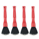 4 PCS Car Details Soft Bristle Interior Brush Crevice Cleaning Brush, Style: Short Red Handle