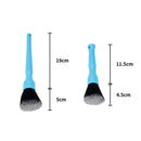 4 PCS Car Details Soft Bristle Interior Brush Crevice Cleaning Brush, Style: Short Blue Handle