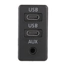 Car Universal Modification Dual Type-C+AUX Charging Interface Seat
