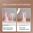 Automatic Push Type Transparent Cosmetic Cotton Storage Box With 50 Cotton Pads(Ivory White)