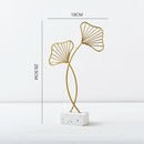 BJ1481 Wrought Iron Three-dimensional Ornament, Spec: Large Ginkgo