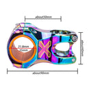 ZTTO Mountain Bike CNC Colorful Hollow Aluminum Alloy Short Riser(50mm)