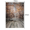 3740 2.1m x 1.5m Brick Wall and Wooden Floor Photography Background