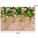 2.1m x 1.5m Flower Wall Photography Background Cloth