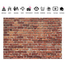 2.1m x 1.5m Retro Red Brick Wall Photo Background