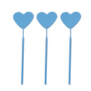 3PCS Stainless Steel Heart Shaped Grafting Eyelashes Inspection Mirror Beauty Tool(Blue)