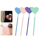 3PCS Stainless Steel Heart Shaped Grafting Eyelashes Inspection Mirror Beauty Tool(Purple)