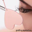 3PCS Stainless Steel Heart Shaped Grafting Eyelashes Inspection Mirror Beauty Tool(Fresh Green)