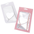 3PCS Stainless Steel Heart Shaped Grafting Eyelashes Inspection Mirror Beauty Tool(Purple)