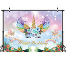2.1m x 1.5m Unicorn Photography Background Cloth(3286)