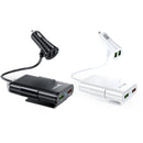 2PCS QC3.0 Four Ports Fast 5V 8A Car Charger Back Seat Charger(White)