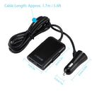 2PCS QC3.0 Four Ports Fast 5V 8A Car Charger Back Seat Charger(White)