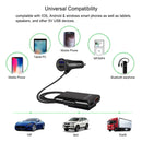 2PCS QC3.0 Four Ports Fast 5V 8A Car Charger Back Seat Charger(White)
