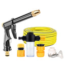 High Pressure Car Wash Hose Telescopic Watering Sprinkler, Style: H2+3 Connector+10m Tube+Foam Pot