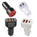 2PCS 2.4A Dual USB Car Charger, Style: 2 Ports (White)