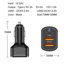 2PCS 2.4A Dual USB Car Charger, Style: 2 Ports (White)