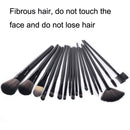 12 PCS / Set Wood Color Makeup Brush Set Loose Powder Brush Makeup Tool