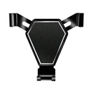 JQ00039 Metal Car Gravity Air Outlet Mobile Phone Holder(Black)