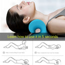 Neck Shoulder Stretcher Relaxer Cervical Chiropractic Traction Device Pillow(Pink)