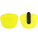 2PCS Silicone Dog Food Bag Portable Dog Training Treat Bag(Yellow)