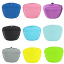 2PCS Silicone Dog Food Bag Portable Dog Training Treat Bag(Yellow)