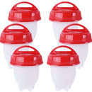6 PCS/Set Eierkokers Cooker Silicone Non-stick Egg Steamer