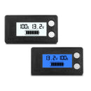 Waterproof LCD Two-wire Lead-acid Lithium Battery Digital Display Voltage Meter 8-72V (Blue)