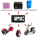 Waterproof LCD Two-wire Lead-acid Lithium Battery Digital Display Voltage Meter 8-72V (Blue)