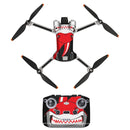 Sunnylife Drone+Remote Control Protective Sticker For DJI Mini 3 Pro Standard Version(Shark Red)