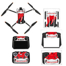 Sunnylife Drone+Remote Control Protective Sticker For DJI Mini 3 Pro Standard Version(Shark Red)