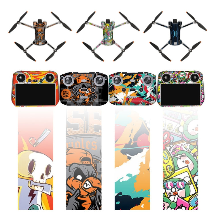 Sunnylife Drone+Remote Control Protective Sticker For DJI Mini 3 Pro Standard Version( Skateboard)