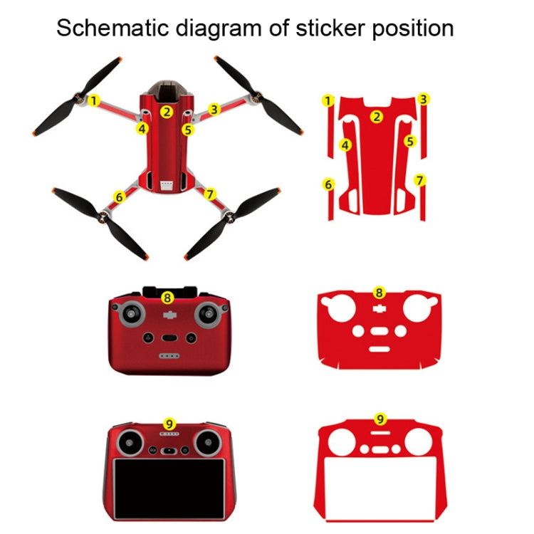 Sunnylife Drone+Remote Control Protective Sticker For DJI Mini 3 Pro Standard Version( Skateboard)