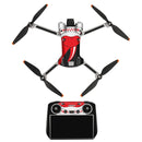 Sunnylife Drone+Remote Control Protective Sticker For DJI Mini 3 Pro RC Version(Shark Red)