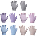 Ladies Non-Slip Fingerless Aerial Yoga Aid Gloves(A3 Beige)