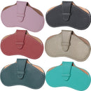 PU Leather Portable Glasses Bag Glasses Case Compression Sunglasses Storage Bag(Dark Green)