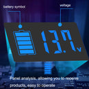 Two-Line Digital Display DC Voltmeter Lead-Acid Lithium Battery Charge Meter, Color: White