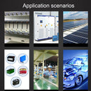 Two-Line Digital Display DC Voltmeter Lead-Acid Lithium Battery Charge Meter, Color: Green+Temperature