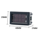 Dual-Display Voltage Current Meter Digital DC Voltage Meter, Specification: 10A (Red Blue)