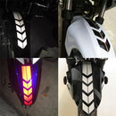 10 PCS Car Stripe Reflective Sticker Motorcycle Fender Arrow Stickers(Orange)