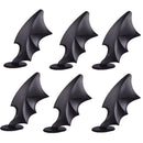 6PCS Motorcycle Helmet Devil Sucker Decoration, Style: Wing (Black)