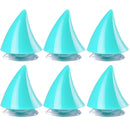 6PCS Motorcycle Helmet Devil Sucker Decoration, Style: Small Horns (Light Blue)