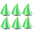 6PCS Motorcycle Helmet Devil Sucker Decoration, Style: Small Horns (Dark Green)