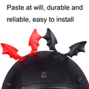 6PCS Motorcycle Helmet Devil Sucker Decoration, Style: Small Horns (Light Pink)