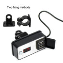 Digital Display Dual USB Universal Waterproof Motorcycle Mobile Phone Charger(2.4A 12-24V)