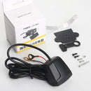 2 PCS Motorcycle Dual USB Charger Waterproof Handlebars Rearview Mirror Universal(Trapezoidal)