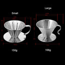 Double-layer Stainless Steel Pour-over Coffee Filter, Size: Large
