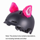 4PCS Motorcycle Plush Ear Helmet Decoration(Red)