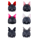 4PCS Motorcycle Plush Ear Helmet Decoration(Rose Red)